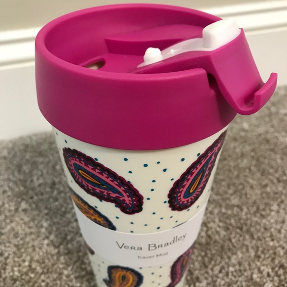 -LAST ONE-Vera Bradley Travel Mug Twilight Paisley - Picture 2 of 2